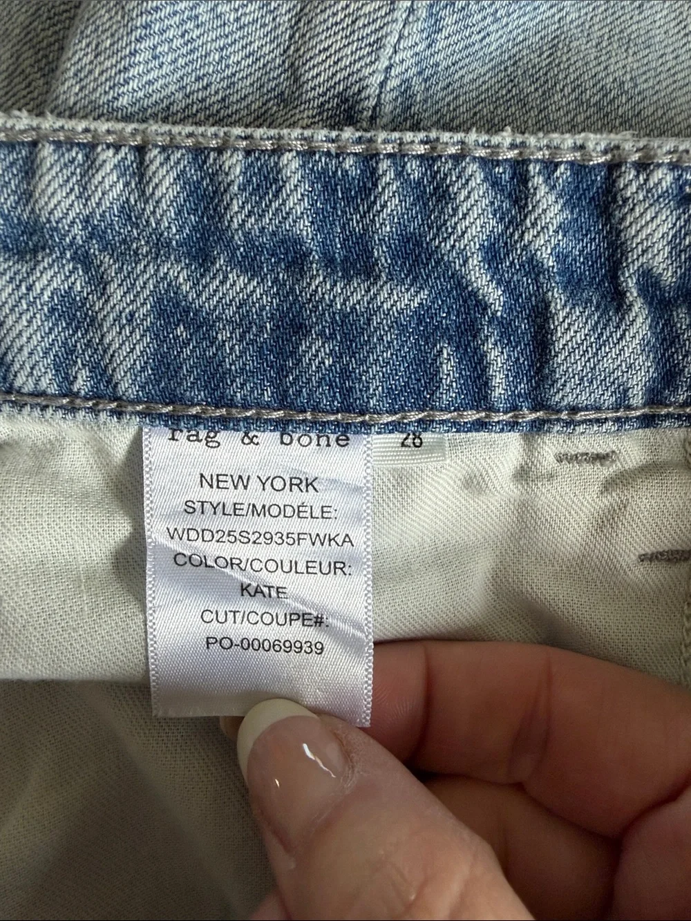 Rag & Bone Cloud Lori Jean Wide Leg Size 28 Light Blue Ultra Soft‎